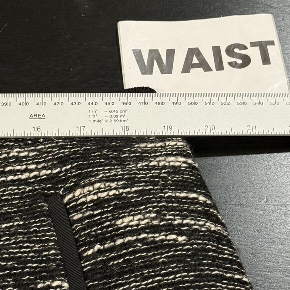 Talbots Tweed Wool Blend Black White Pockets Womens Lined Pencil Skirt Size 16 - Picture 9 of 11